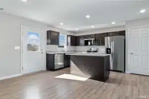 Stylish modern kitchen design with sleek cabinetry and stainless steel appliances.