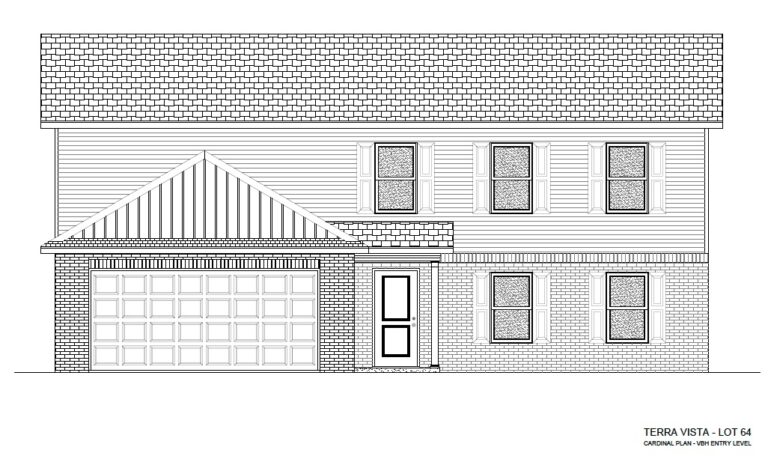 Terra Vista Lot 64 floor plan showcasing modern home design and features.