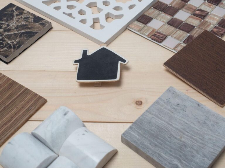 Diverse texture samples for modern home design inspiration and creativity.