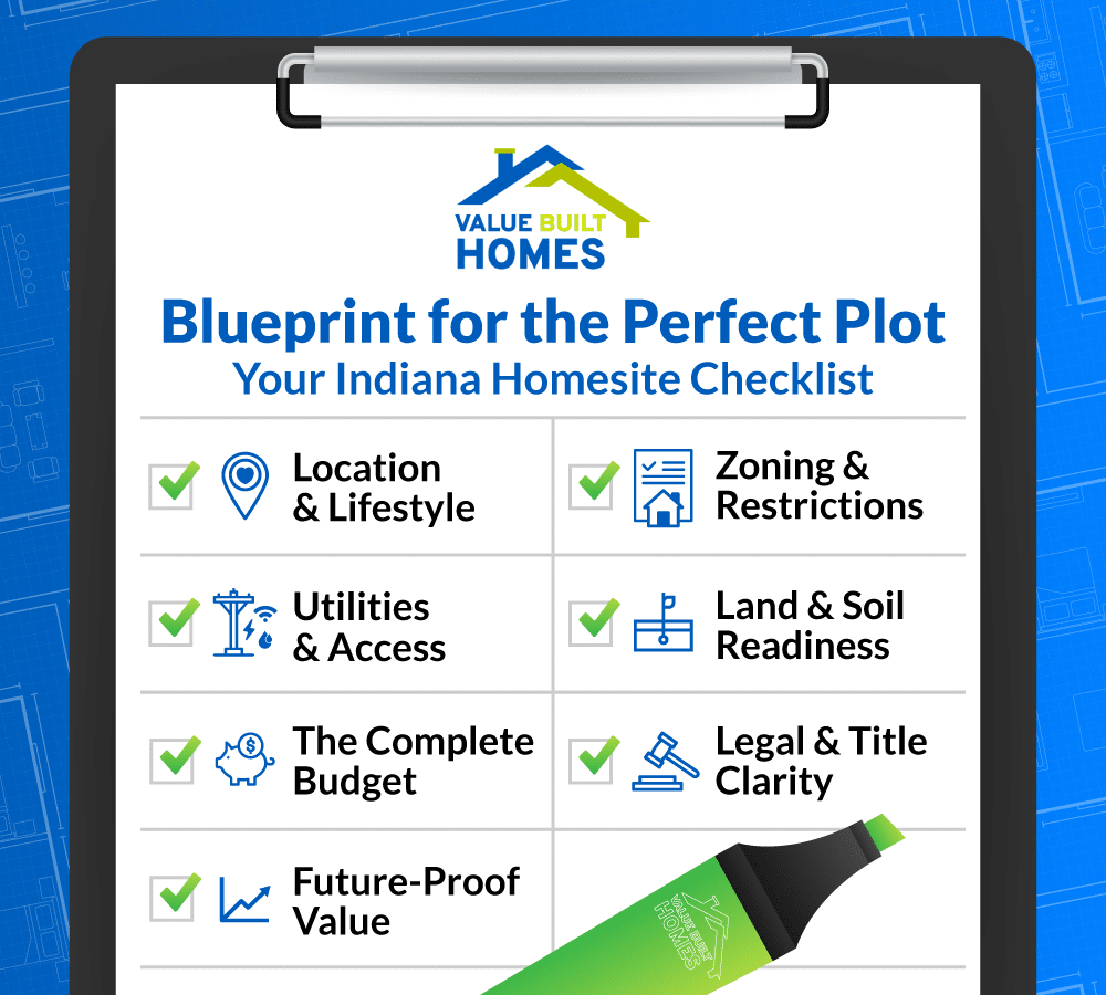 Blueprint for the Perfect Plot: Essential Indiana Homesite Checklist for Home Buyers.