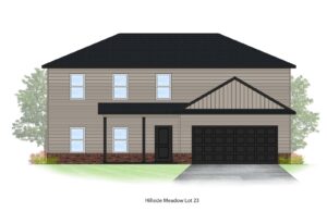 Modern hillside house design in Hillside Meadow, featuring sleek lines and ample windows.