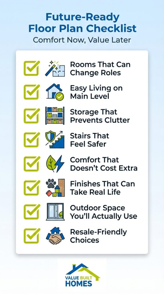 Future-ready floor plan checklist for practical, comfortable, and valuable home design.