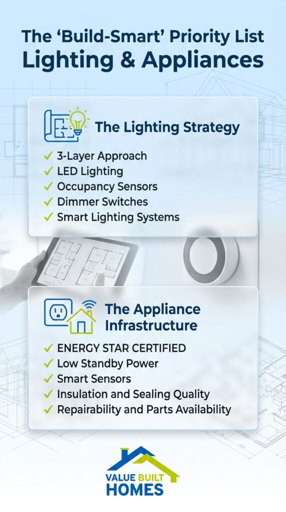 Smart lighting and appliance guide for energy efficiency and home automation solutions.