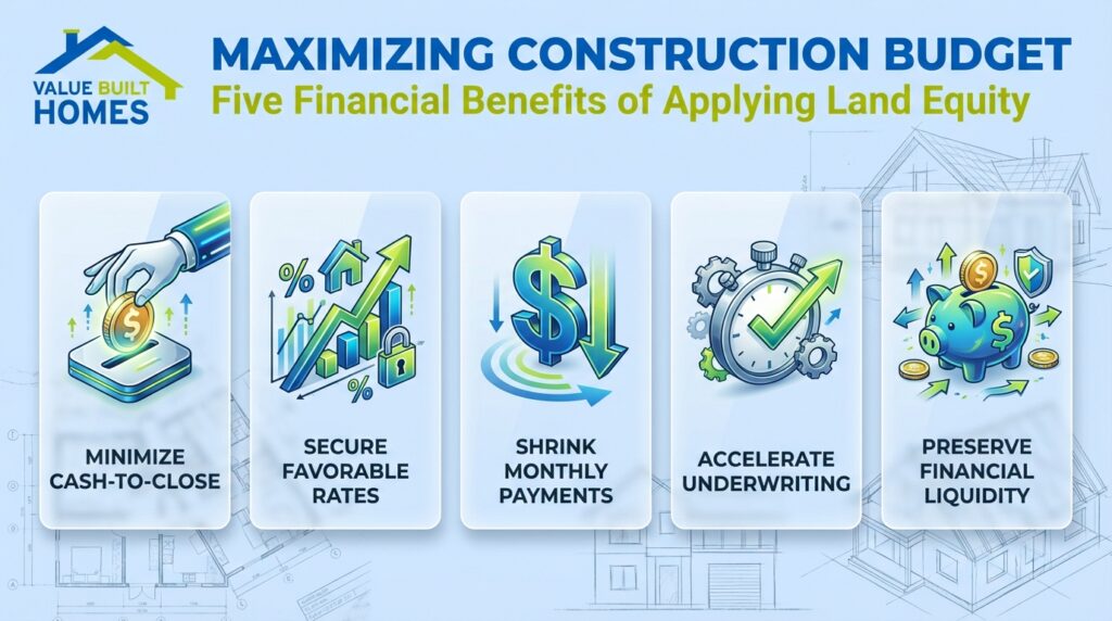 Maximize your construction budget with land equitys five financial benefits for homeowners.