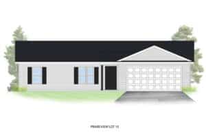 Modern home design at Prairie View Lot 15 with garage and stylish exterior.