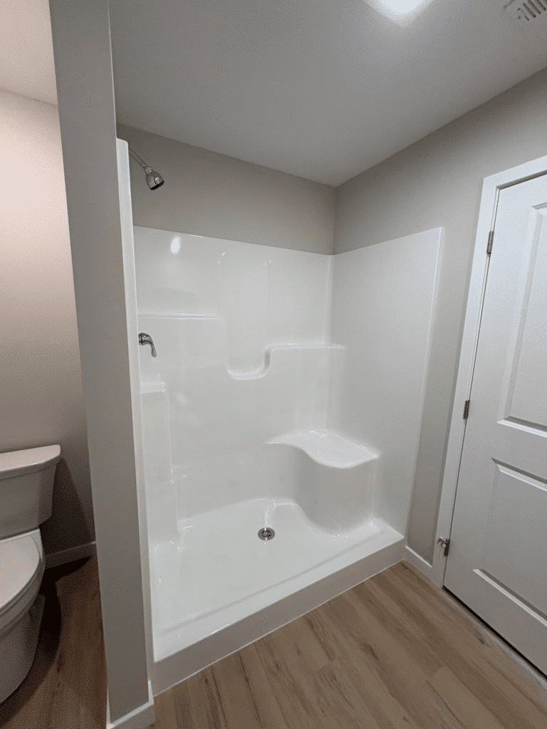 Modern minimalist shower design for a stylish bathroom upgrade.