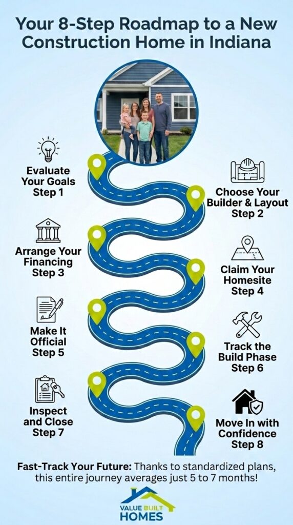 Discover a simplified 8-step guide to building your new construction home in Indiana.