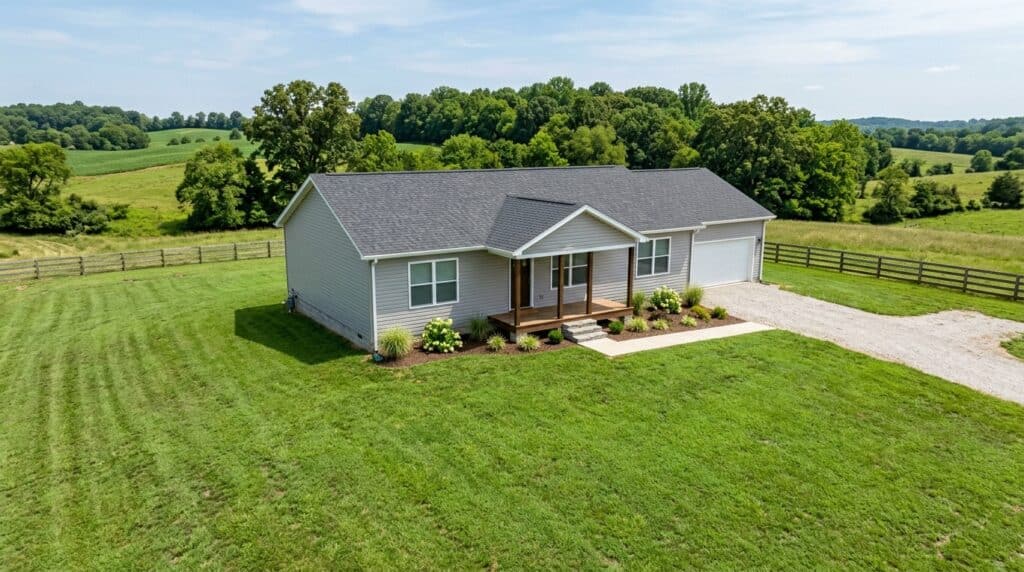 Charming country home with beautiful views and spacious yard in serene countryside.