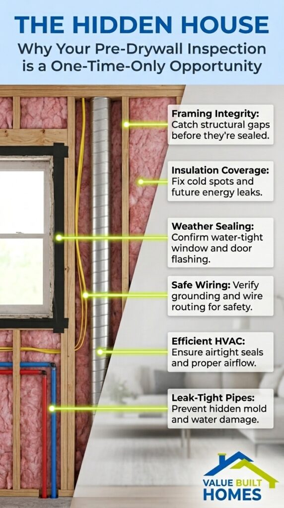 Pre-drywall inspection guide for houses: Ensure safety, efficiency, and structural integrity.