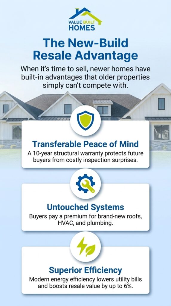 New construction homes offer long-term value and efficiency, increasing resale potential significantly.