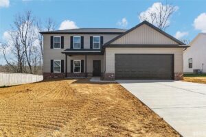 New Modern Home Front View Hillside Trl