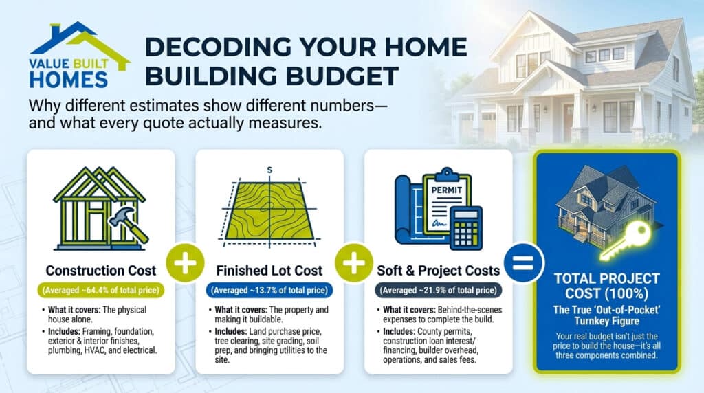 Understand your home building budget: construction, lot, and soft costs explained.